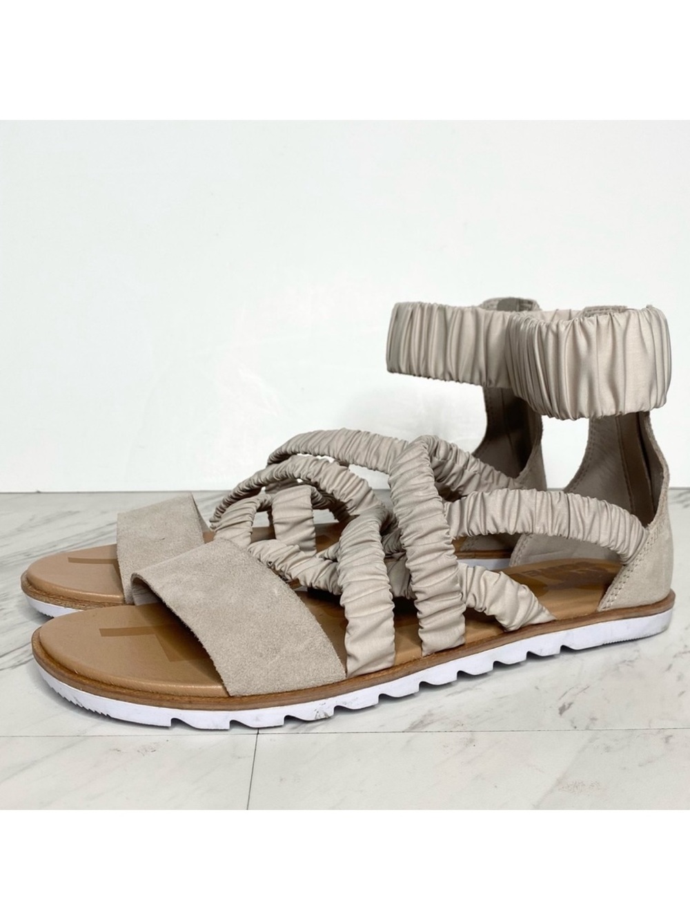 Sorel Ella II Gray Ankle Strap Sandal 8 1/2